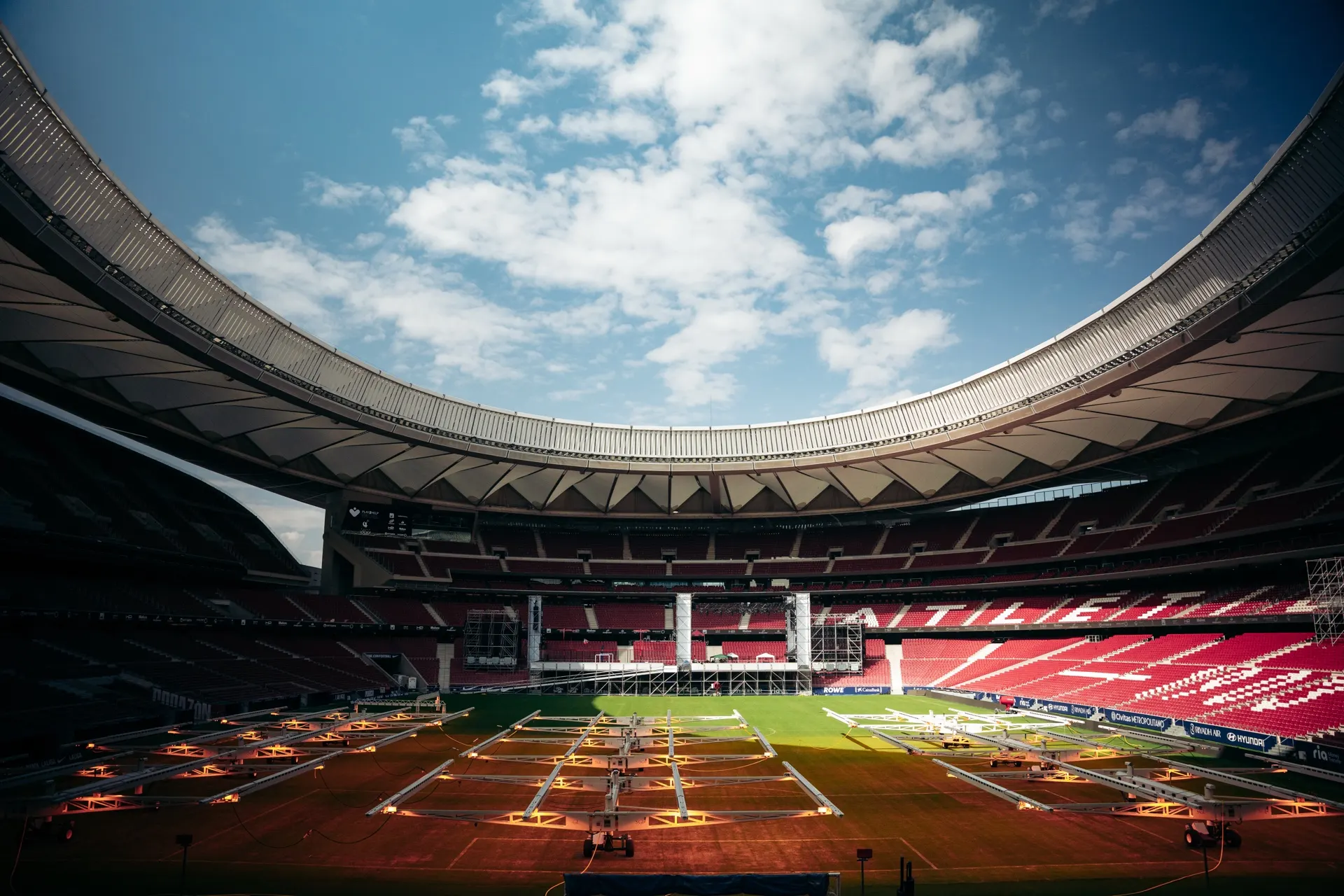 Pista de pádel en el Estadio Cívitas Metropolitano